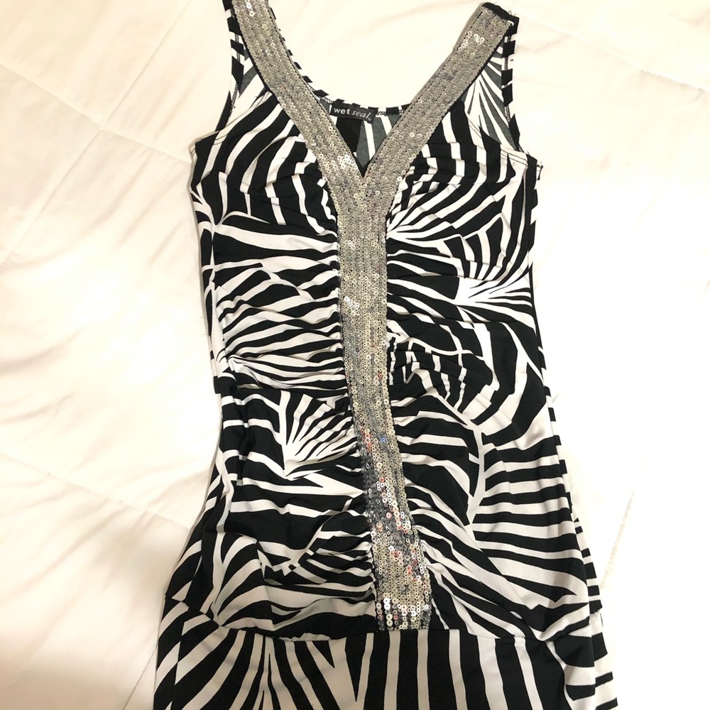 Zebra stripes dress